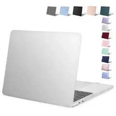 GENERICO - Carcasa Protector Para Macbook Air 13 Chip M2 M3 M4 2022 a 2025 Antideslizante Mate Color Transparen