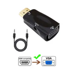 GENERICO - Adaptador Convertidor Compatible Con Hdmi A Vga