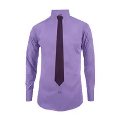 SON DOS - Camisa formal lila en algodón manga larga slim para hombre