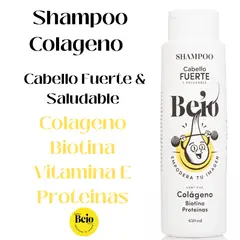 GENERICO - Shampoo Colágeno Biotina Vitamina E Keratina Crecimiento Fuerte Engrosador De Cabello Beio