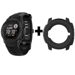 GENERICO - Pulso Correa Silicona Caja Para Reloj Garmin Instinct Negro