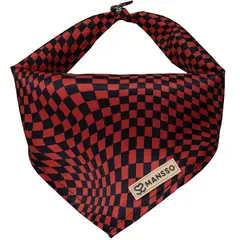 GENERICO - Pañoleta Ajedrez Rojo PerroGato Mansso Talla M