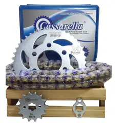 GENERICO - Kit Arrastre Benelli Tnt 150 Cadena Dorada Cassarella