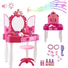 GENERICO - Tocador Infantil Silla Luz Sonido Varita Mágica Accesorios