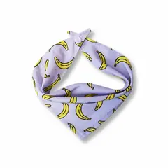 WAWAW - Pañoleta para perro talla S sub lila bananas