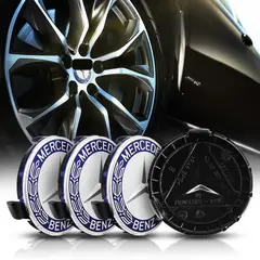 GENERICO - Tapa rinmercedes benz 75 mm a c e m slk amg 4 unid