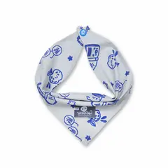 WAWAW - Pañoleta para perro talla XL gris dibujos azules