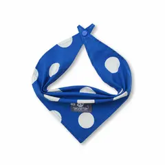 WAWAW - Pañoleta para perro talla S azul círculos blancos