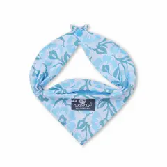 WAWAW - Pañoleta para perro talla XL flores azules