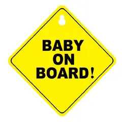 GENERICO - Aviso Letrero Bebe A Bordo Baby On Board Reflectivo Carro