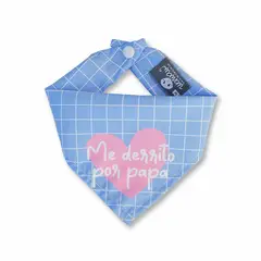 WAWAW - Pañoleta para perro talla S azul Me derrito por papá