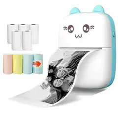 ONE PIXEL - Mini Impresora Portatil Bluethooth Para Celular Azul