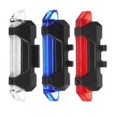 GENERICO - Luz Linterna Recargable Usb Led Bicicleta Tras Rojo O Blanco