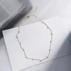GENERICO - Cadena Collar Gargantilla Para Mujer Perlas Moda