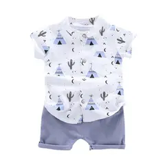 LUSOLSI - Prendas Ropa niños conjuntos de vestir camisa y pantalones cortos