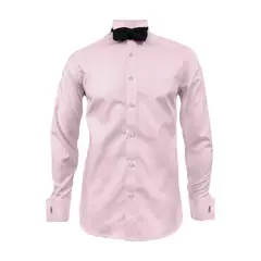 SON DOS - Camisa smoking rosada mancornas también en tallas grandes