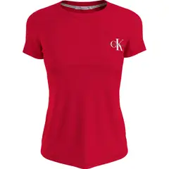 CALVIN KLEIN - Paquete De 2 Camiseta De Corte Slim Y Diseño De Mo Rojo
