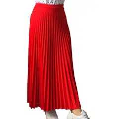 VIRTUD - Falda plisada maxi larga