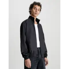 CALVIN KLEIN - Chaqueta De Poliéster Reciclado Con Cierre Negro Hombre Negro
