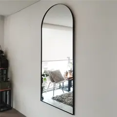 ALIK DISEÑO - Espejo De Piso Cuerpo Entero Marco Metálico Negro 70x170cm