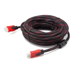 GENERICO - Cable Hdmi 10 Metros Mallado. Doble Filtro Núcleo Punta Dorada