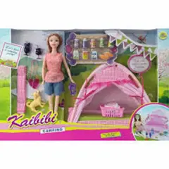 GENERICO - Muñeca para niñas camping y accesorios.