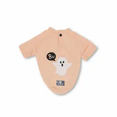 WAWAW - Camiseta para perro talla S durazno fantasma bu Halloween