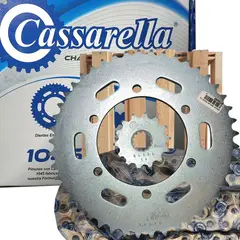 GENERICO - Kit Arrastre Ninja 250 / 300 Cadena Dorada Cassarella