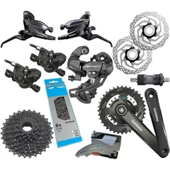 SHIMANO - Grupo Biplato Hidráulico 8v Bicicleta Mtb Oferta 2x8