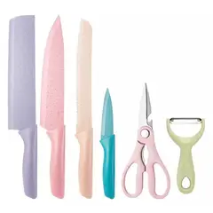 SHEN HUANG - Set Juego De Cuchillos Cocina X6 Piezas