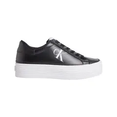 CALVIN KLEIN - Tenis Perladas De Materiales Reciclados Con Plataforma Mujer Negro
