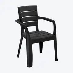 RIMAX - Silla Baru Con Brazos Apariencia Madera Negra