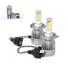 GENERICO - Par(2) H4 Bombillos Led 16000 Lmnes Moto Carro Impermeables