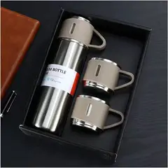GENERICO - Set Termo Frio Caliente Agua Cafe 500ml con Tazas Cafe.