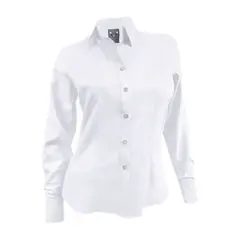 SON DOS - Camisa blusa lino blanco también en tallas grandes mujer