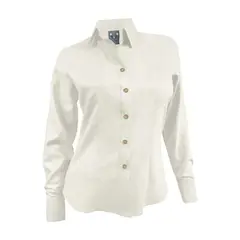 SON DOS - Camisa blusa lino marfil ocasión casual manga larga mujer