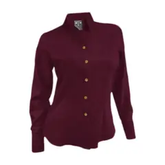 SON DOS - Camisa blusa lino vino tinto también en tallas grandes mujer