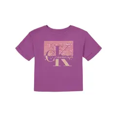 CALVIN KLEIN - Camiseta Con Cuello Redondo Niña Morado