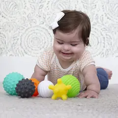HUANGER - Juguete Didáctico Bolas Agarre Sensoriales Bebé x 10