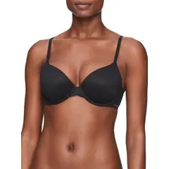 CALVIN KLEIN - Brassier Negro Microfibra Modern Camiseta Embedded Mujer Negro