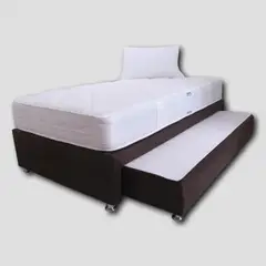 PRODESCANSO - COMBO BASE CAMA NIDO + COLCHÓN NATURE EVO - 120 X 190 - CAFE