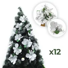 COMPRALOENCASA COM - Flores Artificiales Para Árbol X12 Decoración Navidad 052