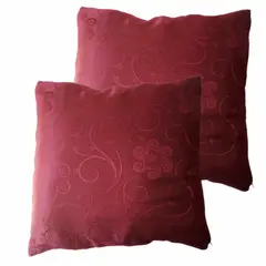 GENERICO - Funda cojín Forro decorativo Sofá Cama Almohada terciopelo vino tinto