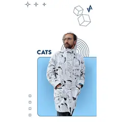 AFM - Gabardina Unisex Estampada 100 Impermeable Resistente