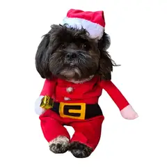 SHEN HUANG - Traje Navideño Para Mascota Perro Gato Papa Noel Raza Xs