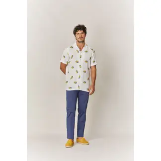 SOLOIO - Camisa de lino Arezzo amarillo