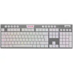 REDRAGON - Teclado Mecánico Horus K619w-rgb Blanco Switch Rojo