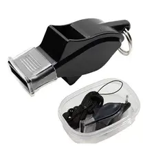 GENERICO - Silbato Pito Deportivo Profesional 3 Protectores Estuche Pro