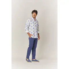 SOLOIO - Camisa de lino Giorgio blanco