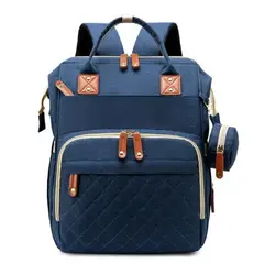 GENERICO - Pañalera morral de bebe tipo cuna practica cambiador Azul